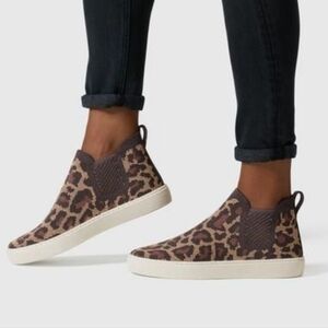 Rothy's | The Chelsea 'WildCat' leopard print brown casual sneakers | WMS 8.5